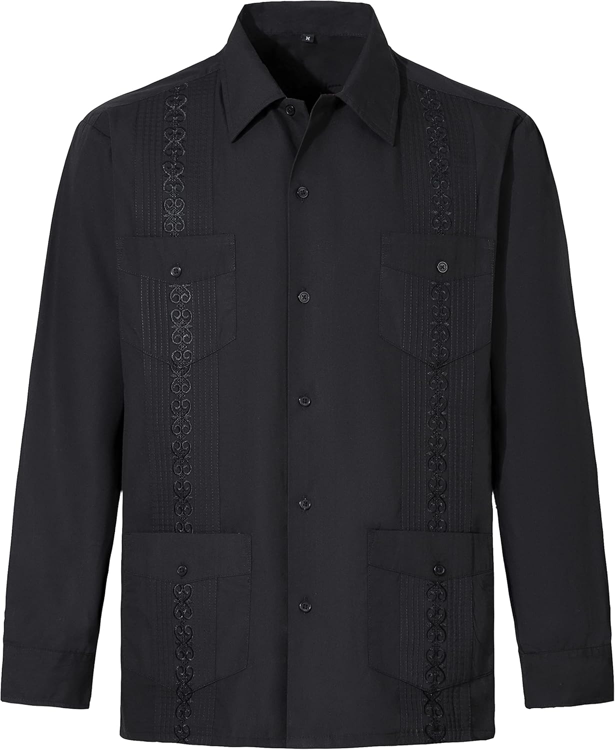 Mens Shirts Guayabera Shirts Cuban Long Sleeve Mexican Shirts for Men