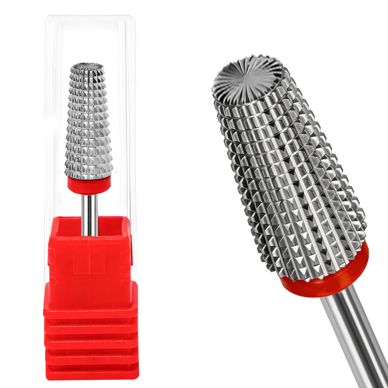 Punta per fresa per unghie 5 in 1 da 3/32", punte professionali in carburo per fresa per unghie, applicabili a manicure, pedicure e smalto gel. Alta efficienza e design scientifico per una facile