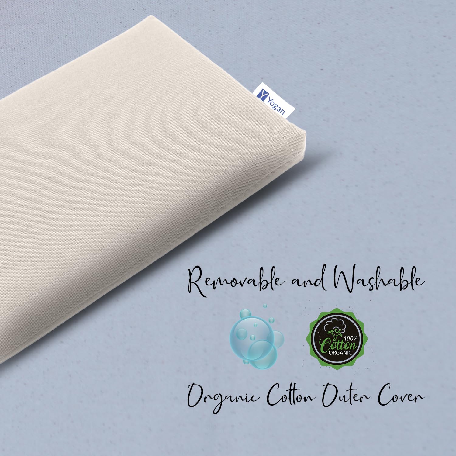 Yogan Head Cushion/Headpad (1") for Yoga/Pilates, Ivory White - Image 2