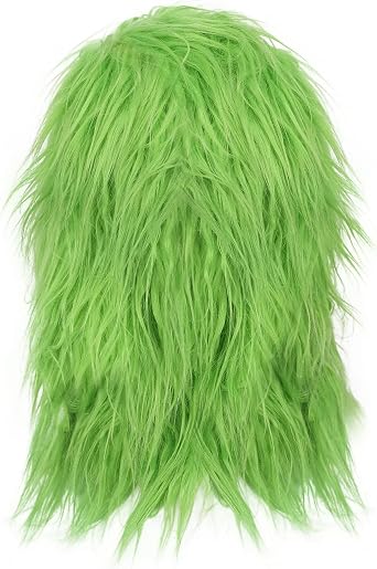 Christmas Monster Mask Green Furry Full Head Mask Funny Halloween Christmas Costume Cosplay Props Adults
