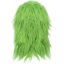 3Pcs Green Monster Mask Gloves Shoe Covers Furry Monsters Full Head Mask Christmas Halloween Carnival Cosplay Costume Props