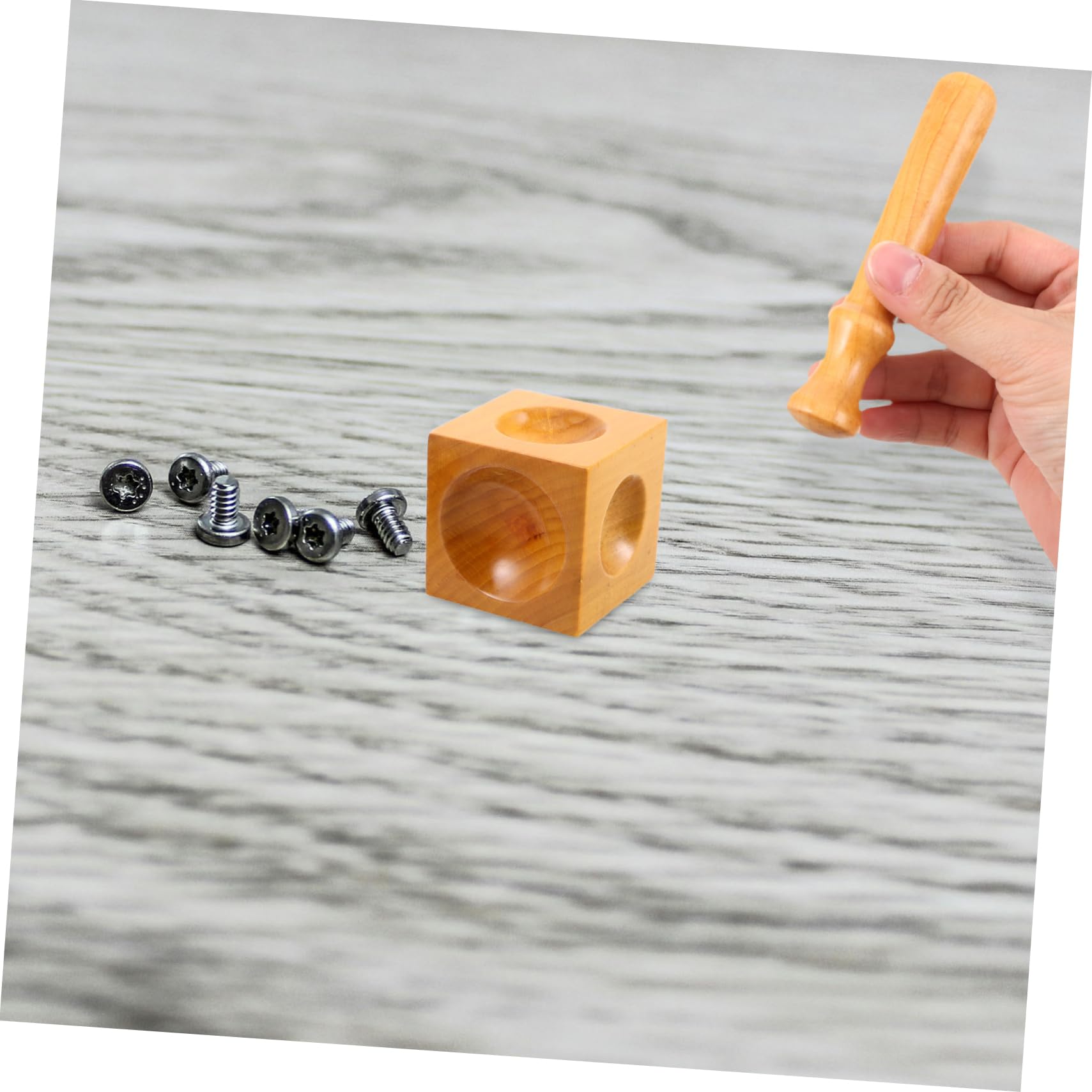 SHINEOFI Blocchi Di Legno Per Doming Cubi Di Legno Per Artigianato Strumento Di Punzonatura Per Gioielli Set Di Strumenti Per Lavorazione Argento Per Creazione Di Gioielli Fai Da Te