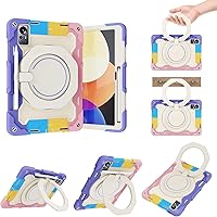 Vista 10 de Funda de silicona para tablet Xiaomi Mi Pad 5 Pro de 12.4 pulgadas, a prueba de golpes con soporte para lápices, correa para el hombro, soporte