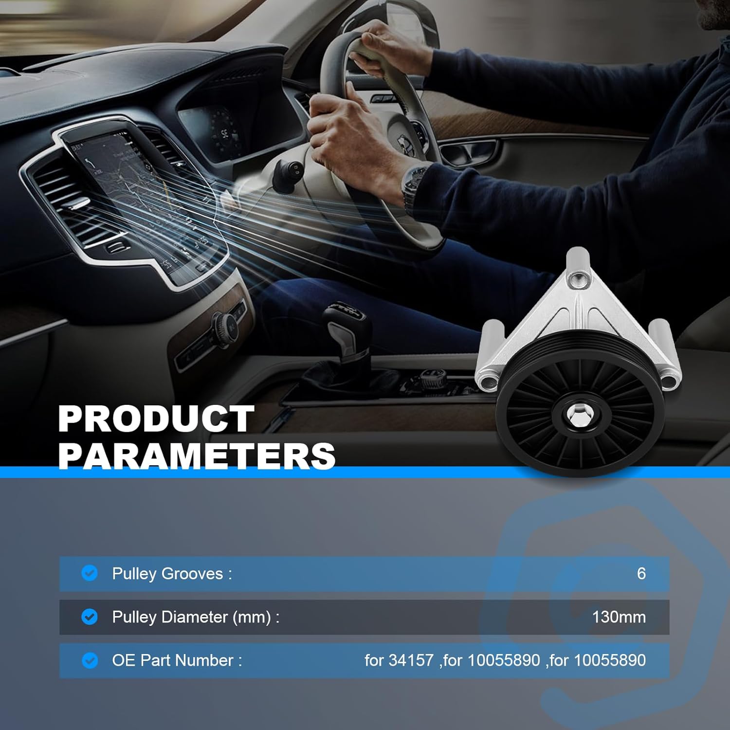 ECCPP A/C Compressor Bypass Pulley 34157 10055890 10055890 Durable Replacement for Smooth AC Performance Fits 1988-1992 for Chevrolet Camaro 5.7L