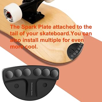Upgrade Your Skateboard Add Sparking Flames Tail Plate Attachment for an Electrifying Ride,Skateboard Accessories,Flint,Skateboard Spark Plate