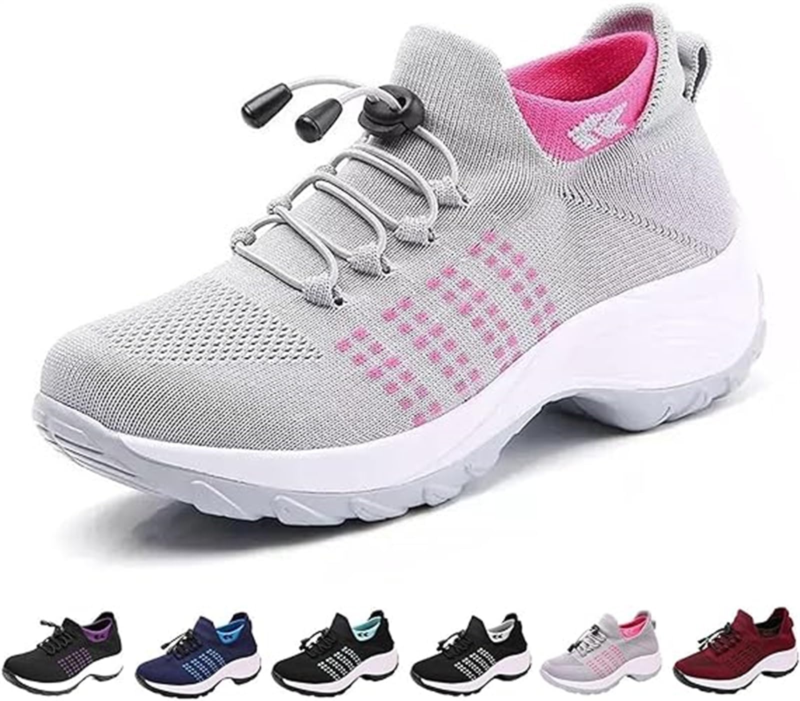 Women's Casual Breathable Slip On Orthopaedic Walking Sneakers Lightweight Soft Sole Shoe Mesh Comfortable Orthopedic Shoes