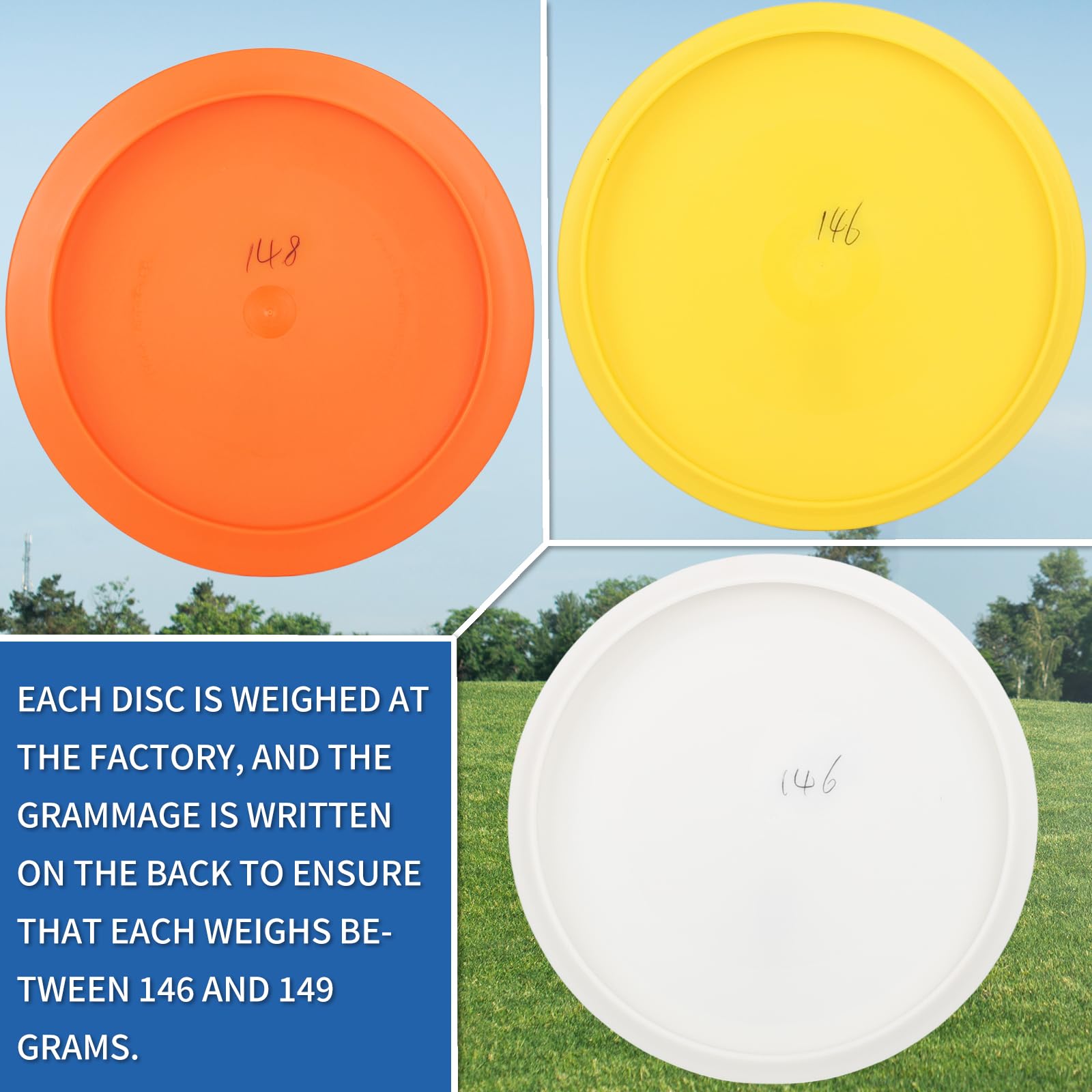 Zestaw do gry w golfa tarczowego – tarcze kierowcy, średniego zasięgu i miotacza do użytku na zewnątrz i na podwórko, zatwierdzony przez PDGA zestaw startowy Frisbee Golf