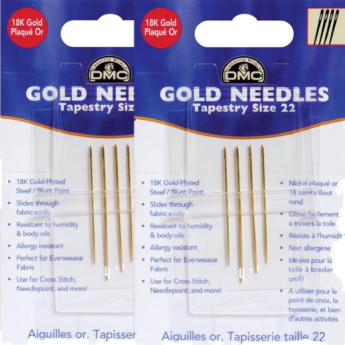 2 Pack Bundle: Gold Tapestry Needles, Size 22-image-43