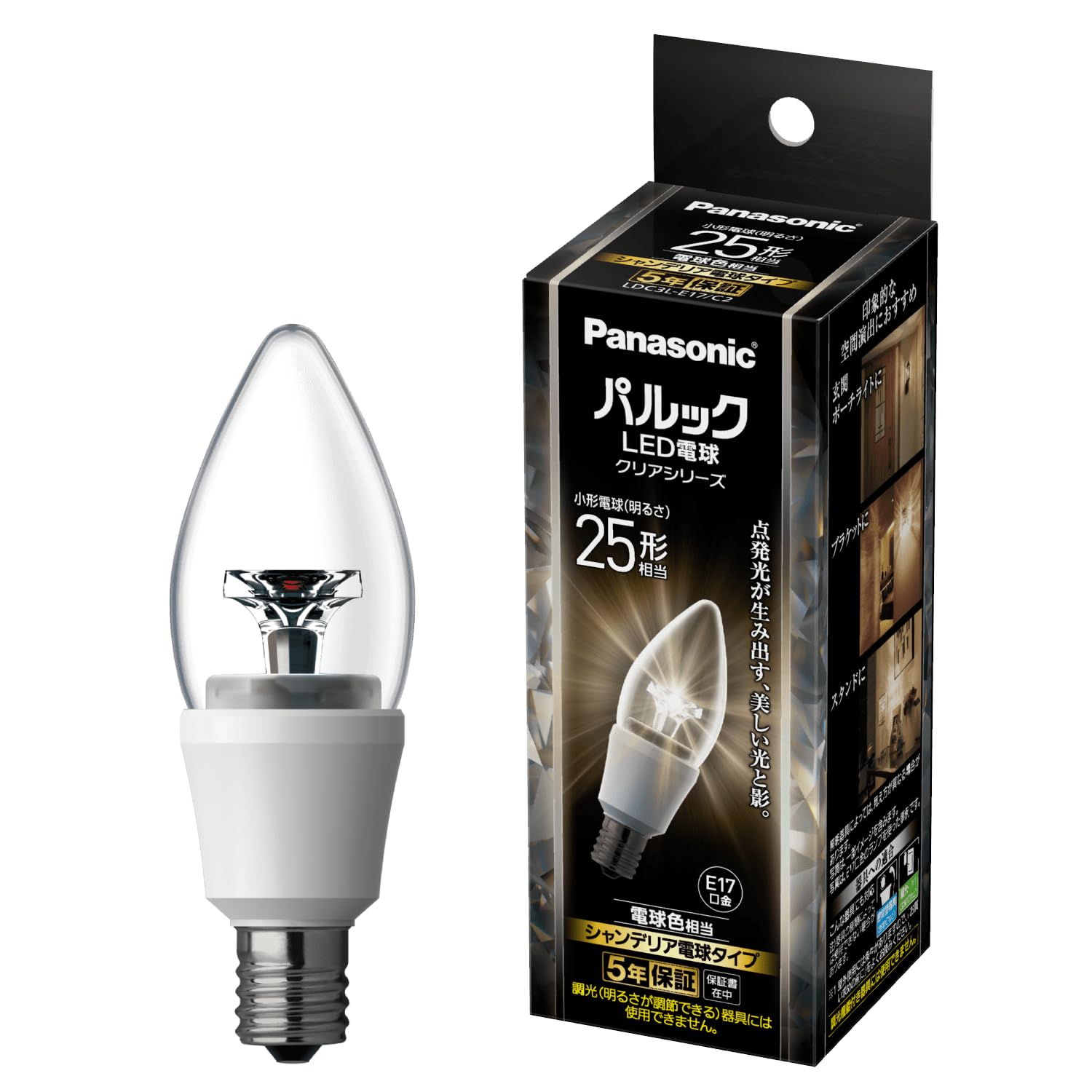 Amazon | パナソニック パルックLEDクリア電球 きらめき 陰影