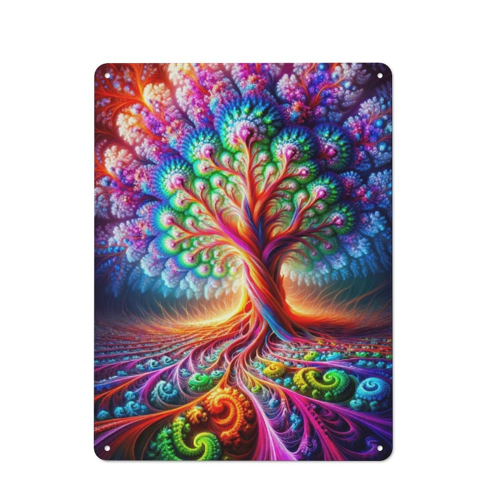 Junmoney Arboreal Symphony Metal Sign 40X30cm With For Workshop Wall, Rustic Decor, For Collectors Decorating Workshops And Hobby Rooms