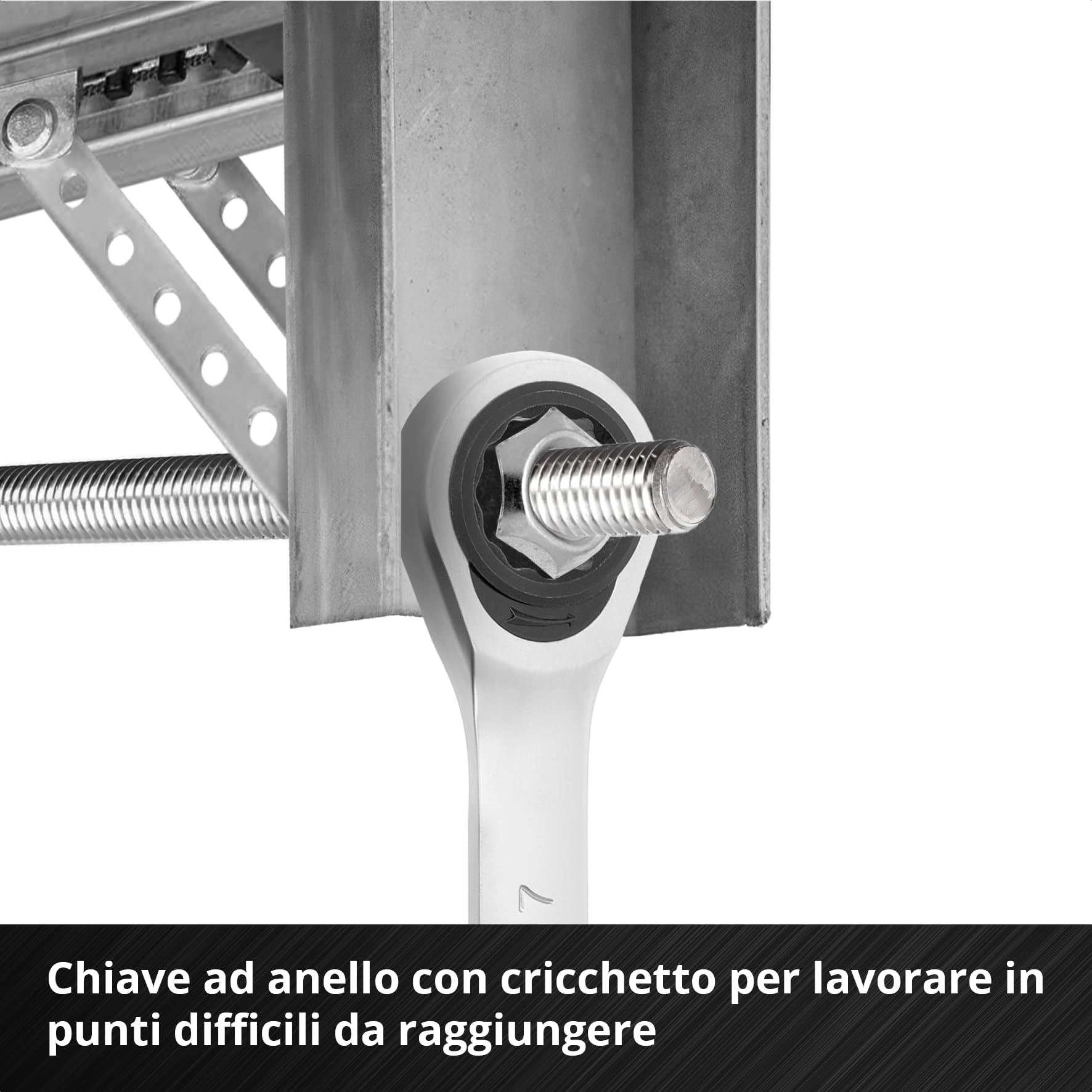 Einhell E-CASE originale da 80 pezzi (set di utensili di alta qualità in una robusta valigetta di plastica impilabile, ideale come attrezzatura di base per la casa e l'officina)