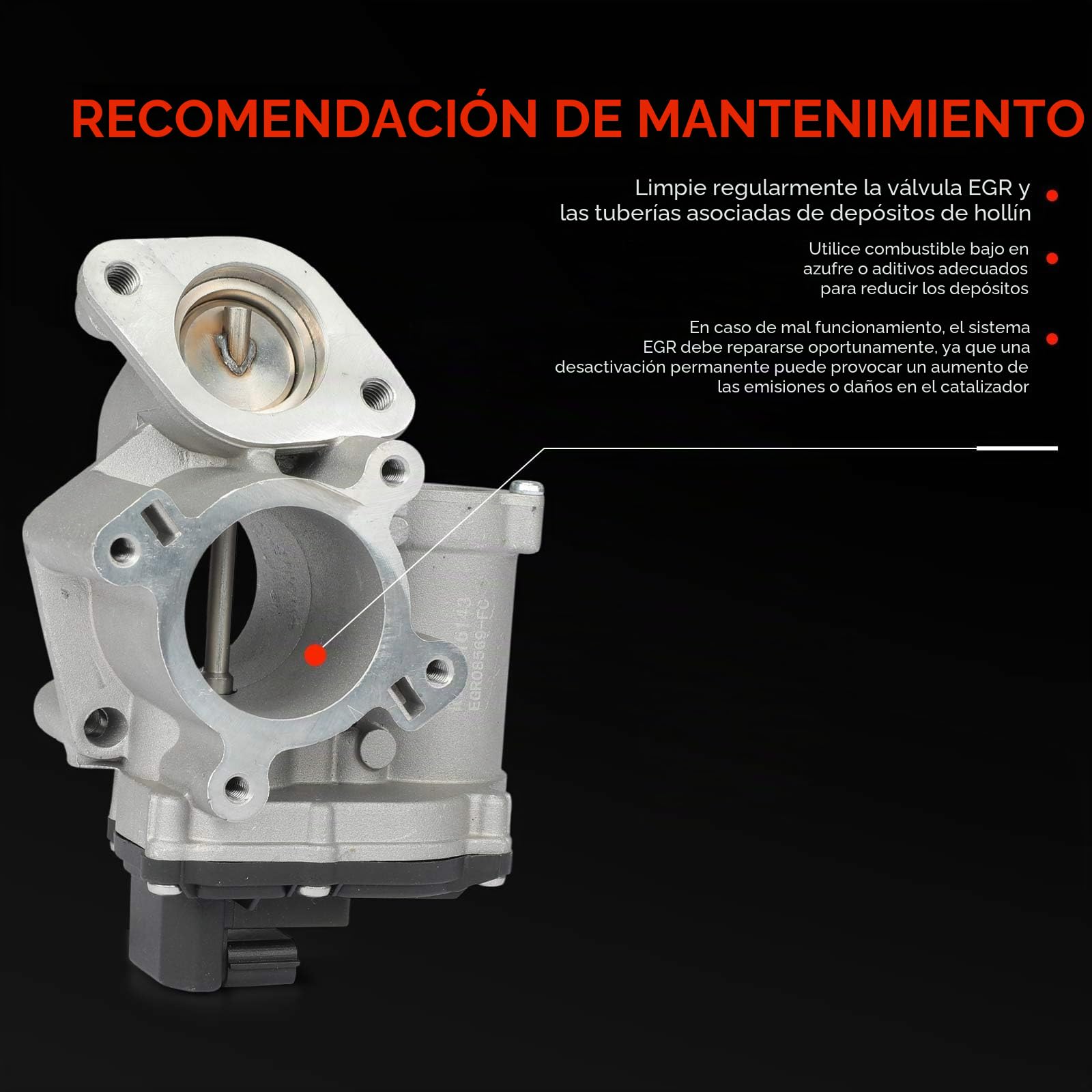 Frankberg Válvula EGR de recirculación de gases de escape 95508569 | Compatible con: Grand Scénic III JZ0/1, Plataforma plana/chasis NV400 X62 X62B, M.e.g.a.n.e CC EZ0/1, Caja NV400 X62 X62B