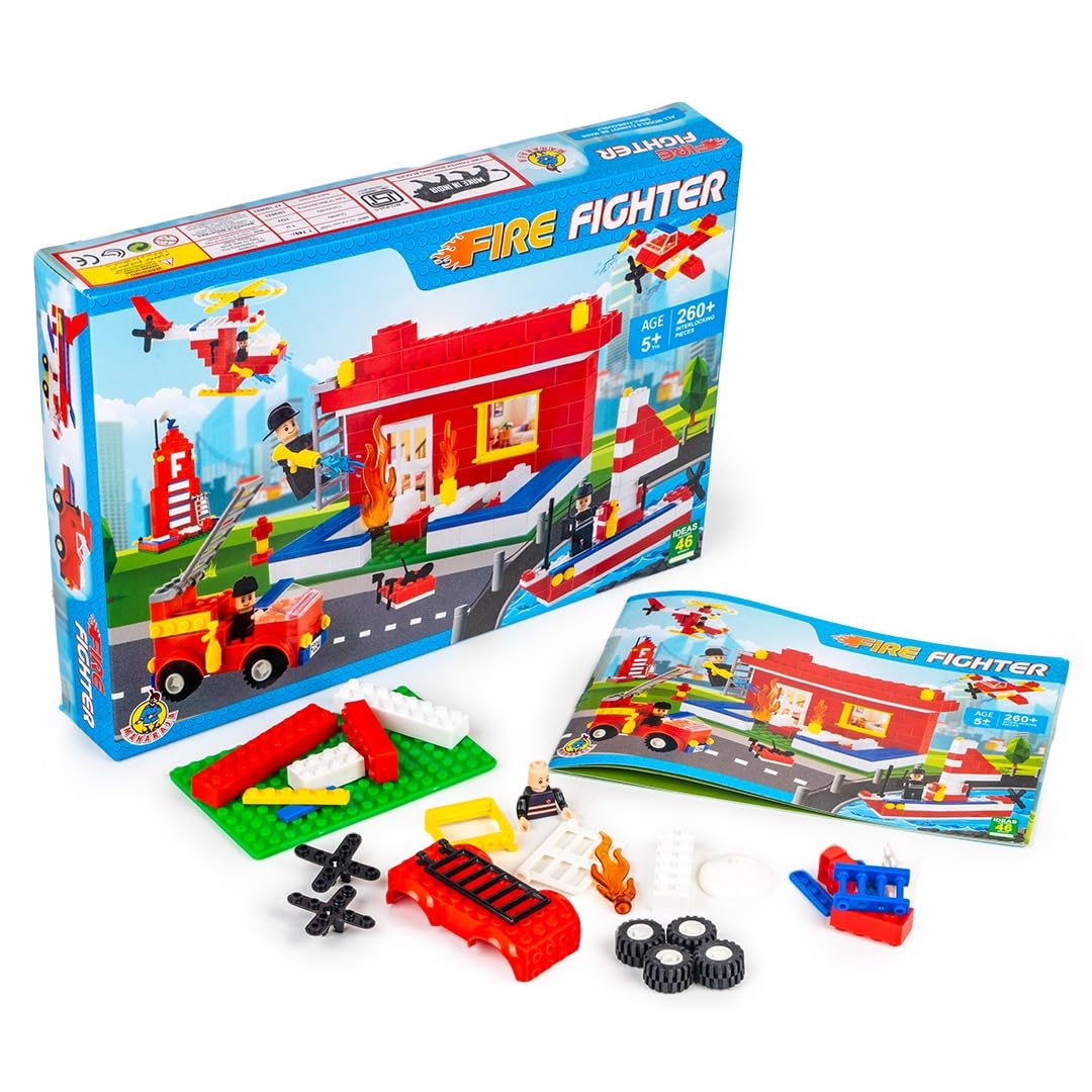 TOYZTREND Maharaja Fire Fighter Building Blocks Construction Set with 260+ Interlocking Pieces for Kids 5+ Years (B0CTXHZV34) Amazon Price History, Amazon Price Tracker