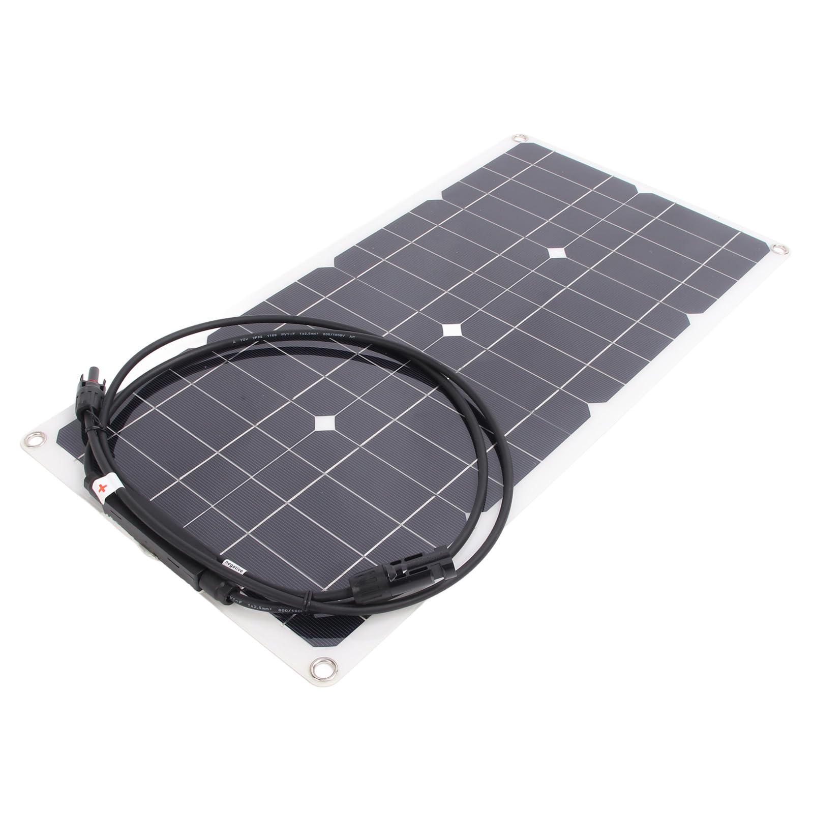Pannello Solare Monocristallino Flessibile Caricabatterie Ad Alta Efficienza da 25 W per e Yacht Batterie da 12 V Portatili 21,26x11,02 Pollici