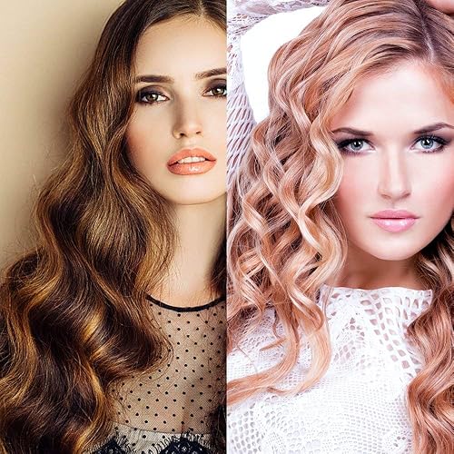 Miniatura 5 de JANYUN 80 rulos mágicos de silicona para el cabello, rizadores nocturnos con red para el cabello, incluye 40 rizadores de silicona grandes, 40