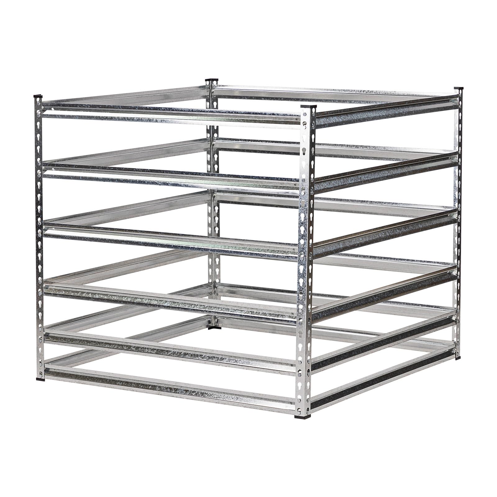 Metalowy kompostownik 100 x 100 x 92 cm ocynkowany metalowy kompostownik ogrodowy kompostownik całoroczny