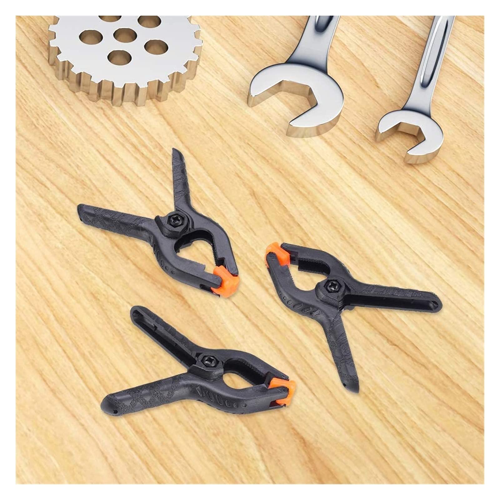 RJJ 10 sztuk 2-calowy Zagęszczone sprężynowe zacisk plastikowy zacisk przełącznik do obróbki drewna Clamp Woodworking Szybki zacisk mocowanie (Size : Blue)