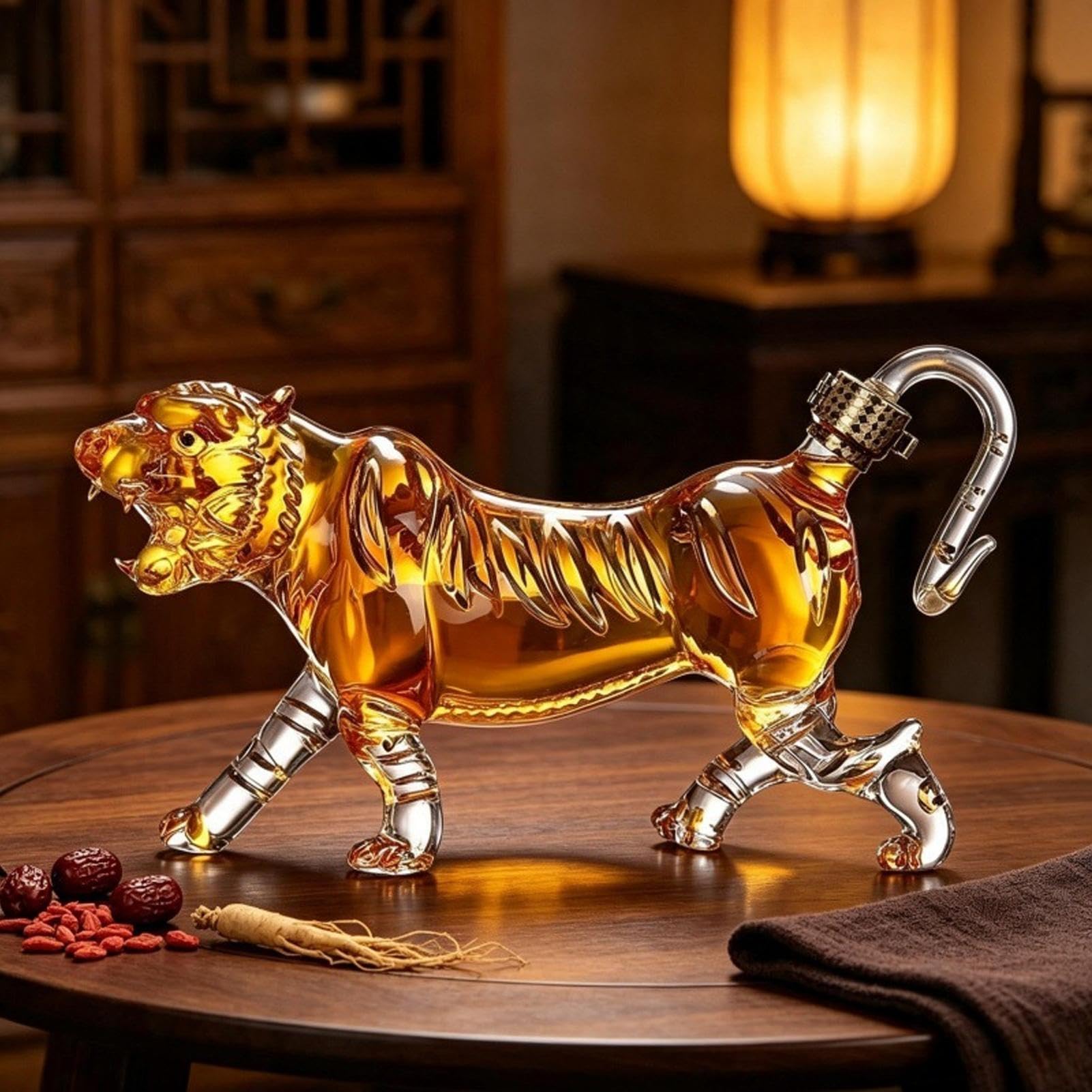 Bottiglia Di Whisky Dispenser Versatore In A Forma Di Tigre 3D