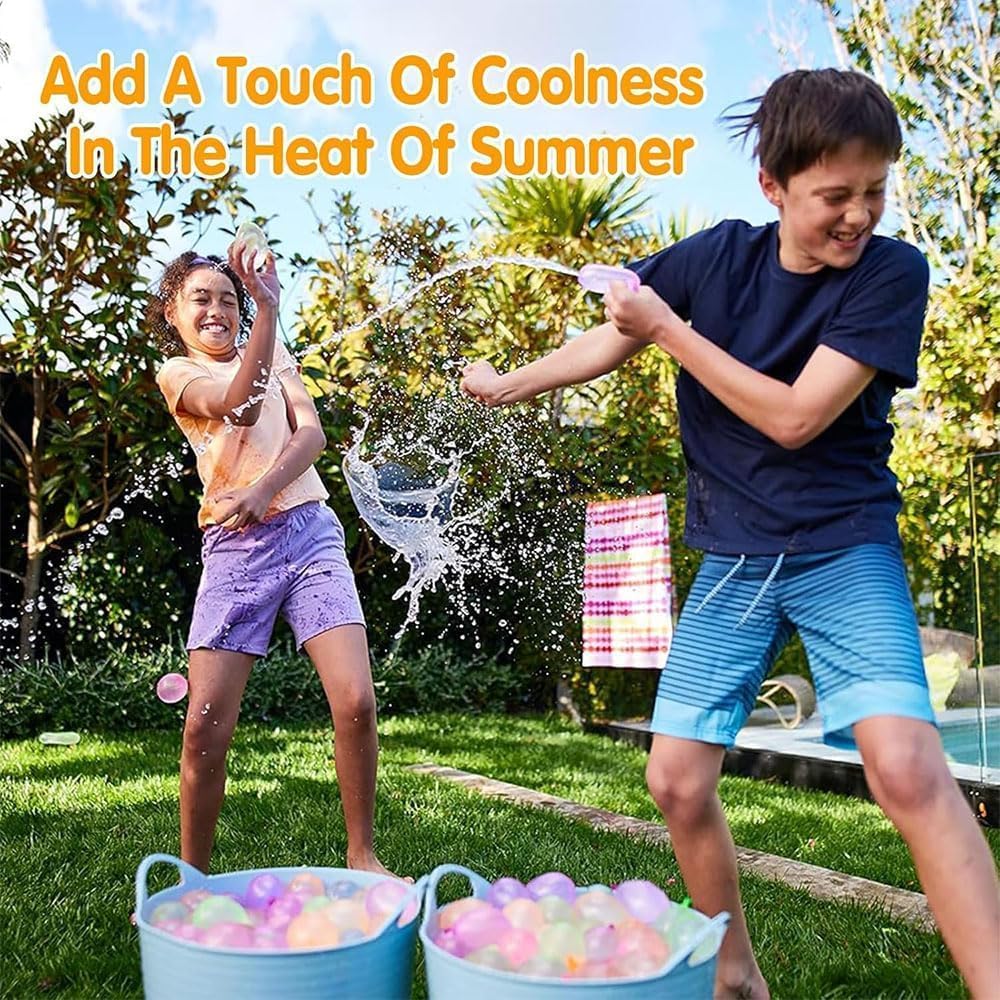 Water Balloons Quick Fill Water Balloon Pools Party 【1110 PCS】 Multicolored Colored Water Balloons Splash Fun Summer Pools Party Outdoor Safety Water Bomb Fight (1110 pack - WB)