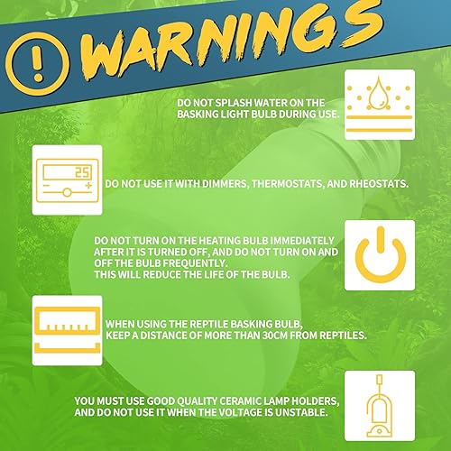Miniatura 6 de LUCKY HERP Paquete de 2 Bombillas de Lámpara de Calor para Reptiles de 50W (2ª Gen), Bombilla de Luz de Calentamiento para Anfibios, Bombilla de Luz