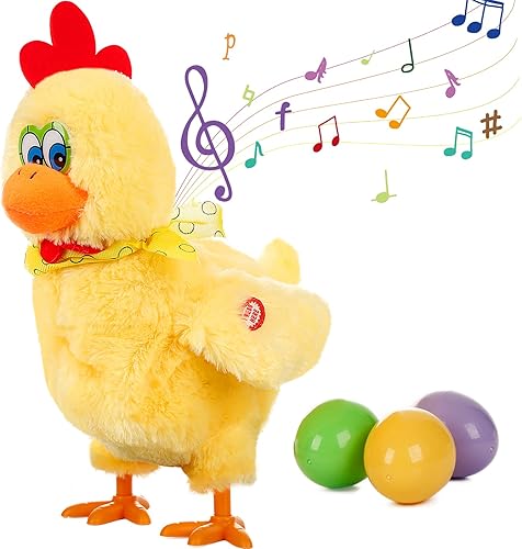 SOMOYA Pollo Poner Huevo Juguetes Animal Juguete Eléctrico Peluche Loco Juguete Bailando Con Sonido Música