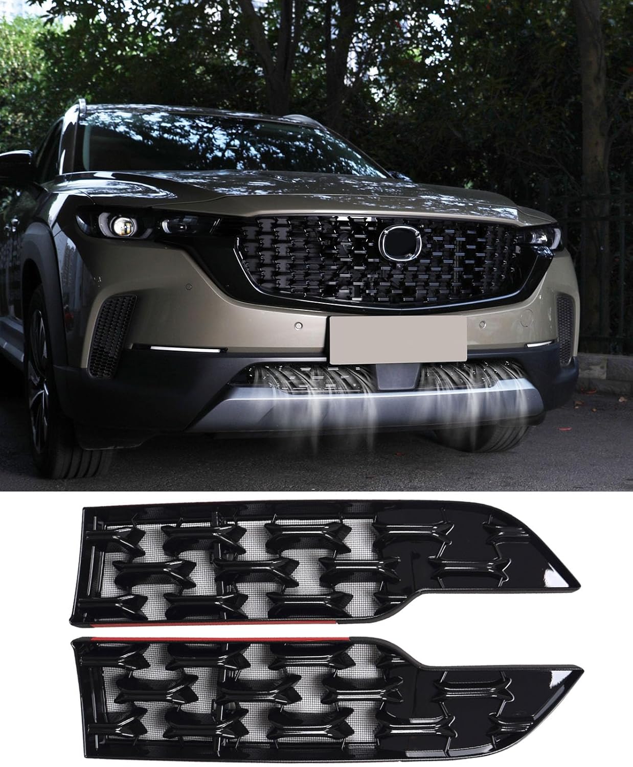for Mazda CX50 2023-2025 Gen 2 Front Grille Inserts with 304 Stainless Steel Mesh, Front Bumper Bug Guard Grill Cover Trim Car Exterior Accessories Protector for 2024 2026 Mazda CX 50 Hybrid