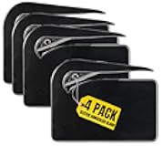 1InTheOffice Letter Opener, Envelope Opener Slitter Concealed Blade, Black 4 Pack