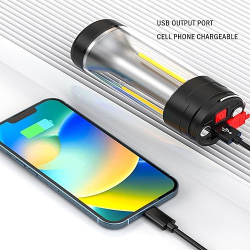 Miniatura 2 de Lámpara de camping multifuncional, con linterna, luz nocturna, lámpara de tienda de campaña de 360, lúmenes altos, batería de 10 horas, para