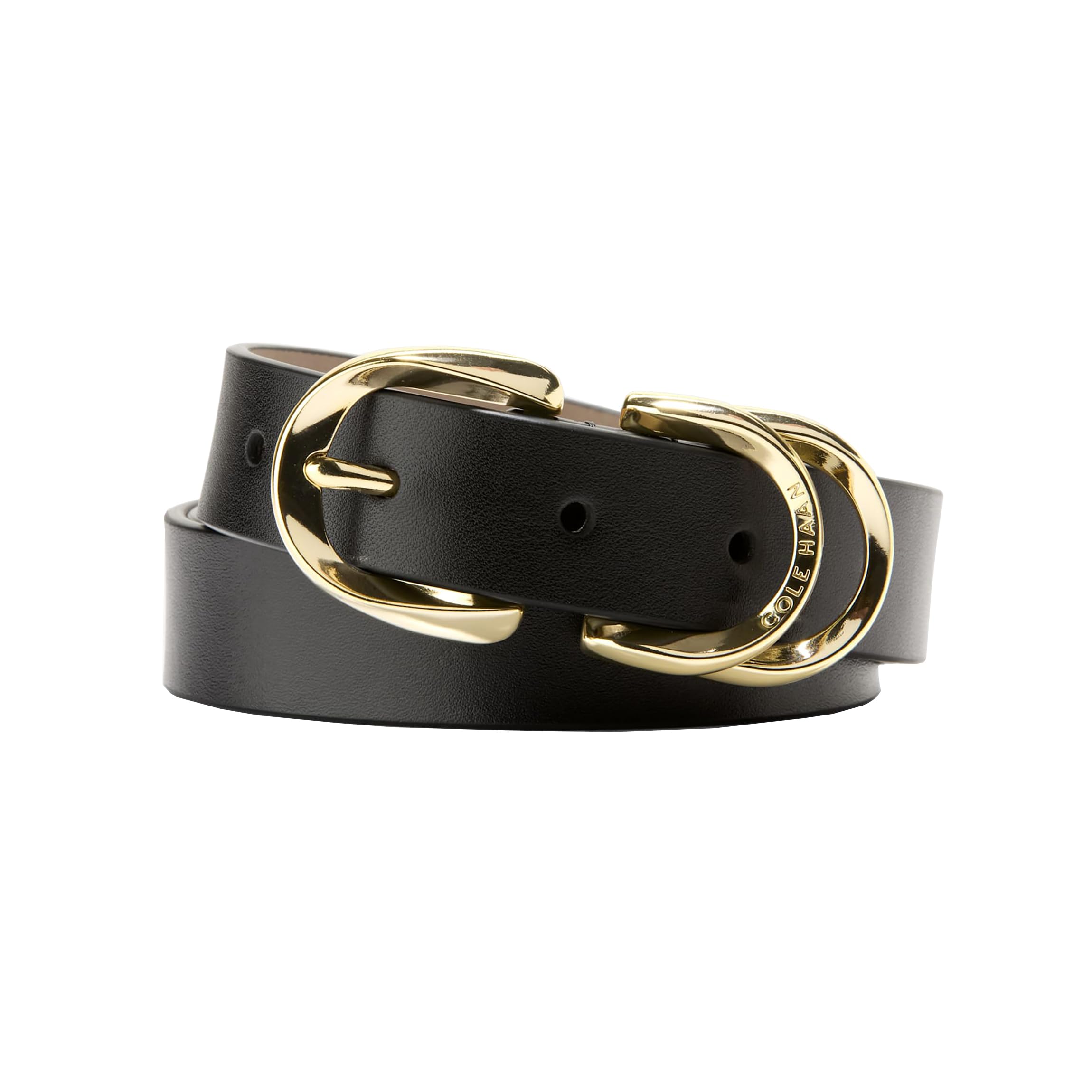 Cole Haan Womens Slim Fashion Dress Belt With Metal Loops