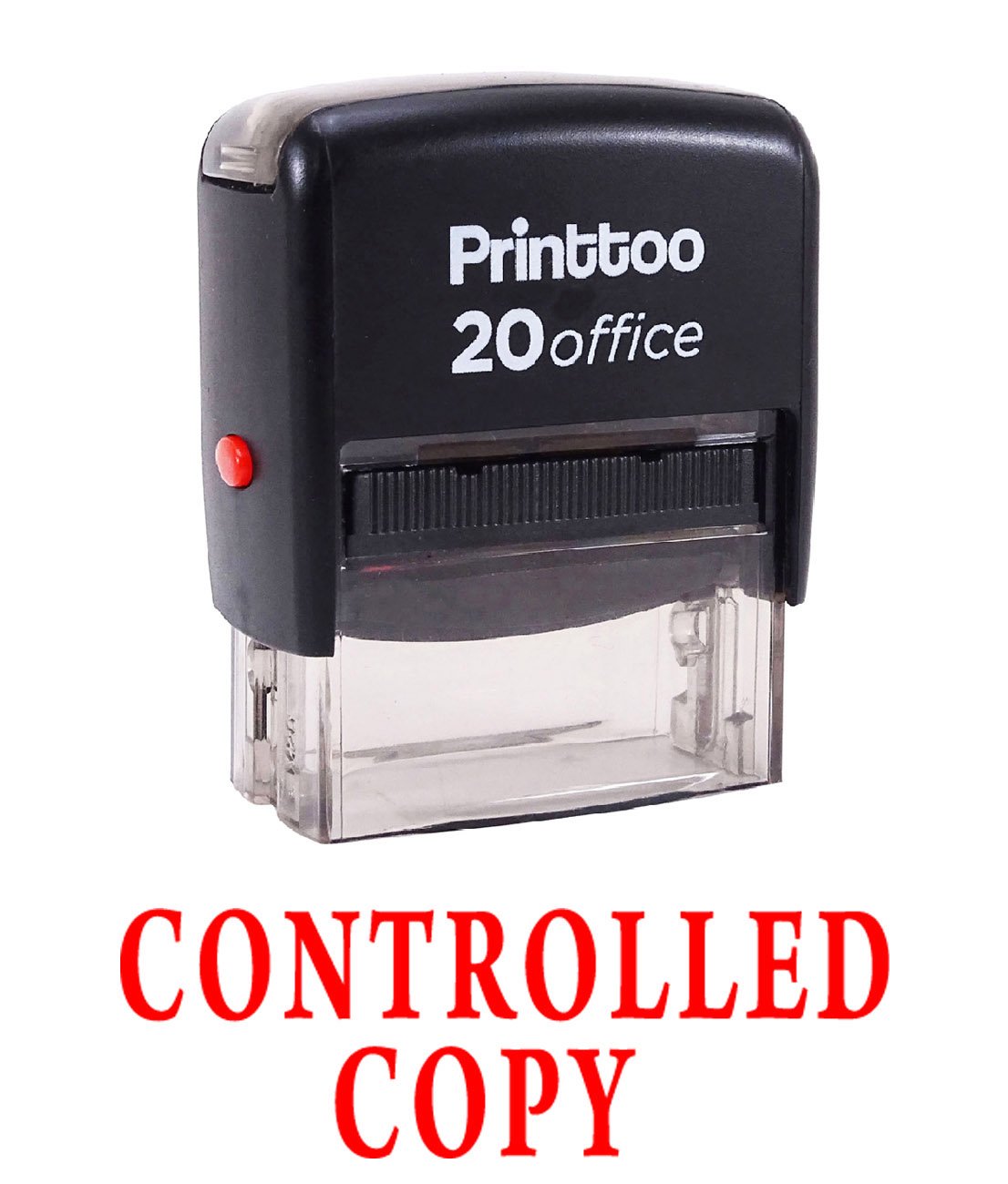 Printtoo Controlled Copy Self Inking Rubber Stamp Office Stationary Custom Stamp-Red