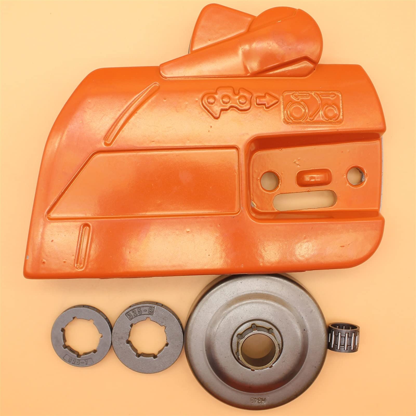 Kit de Tambor de Embrague de Cubierta de Embrague de piñón 325, for Husqvarna, 357 359 346 XP 346XP repuestos de Motosierra 537107801 578097901 Kit de Embrague para cortacésped
