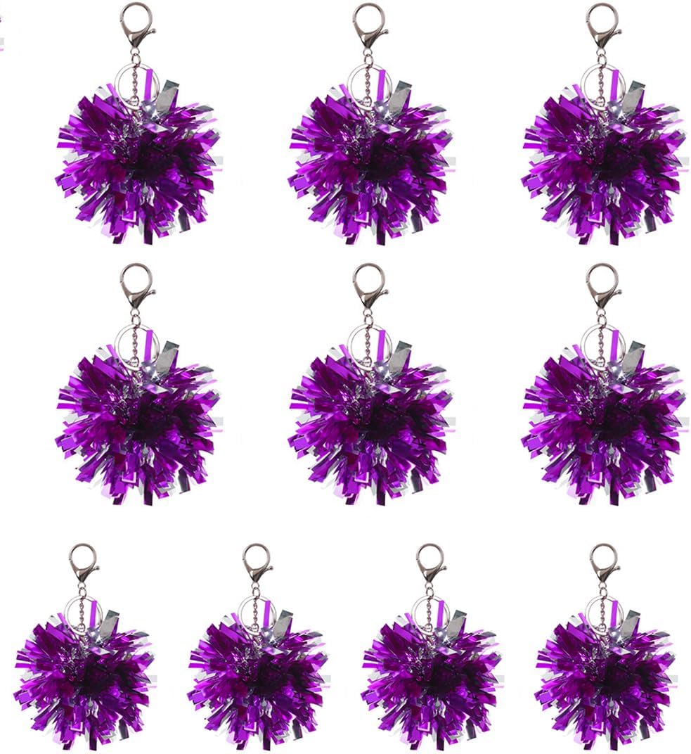 Unpafcxddyig Cheer Pom Pom Keychain Cheerleader Keyrings for Women Accessories
