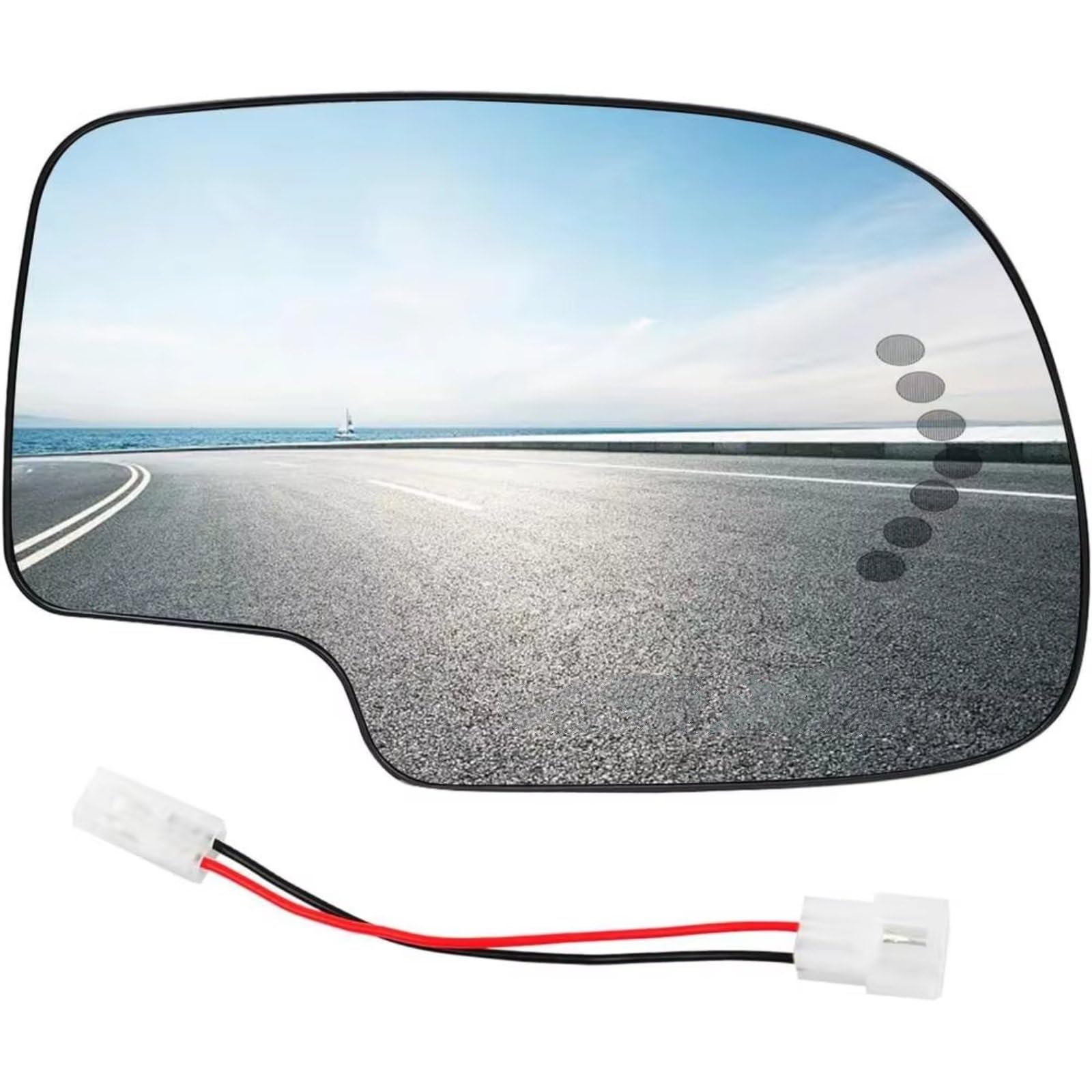 Cristal de espejo retrovisor con luz de giro para Cadillac Escalade lado derecho 8