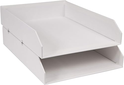 Bigso Hakan - Bandejas de letras Organizador apilable de bandeja de papel para documentos A4 o tamaño carta, bandeja apilable para letras con patas