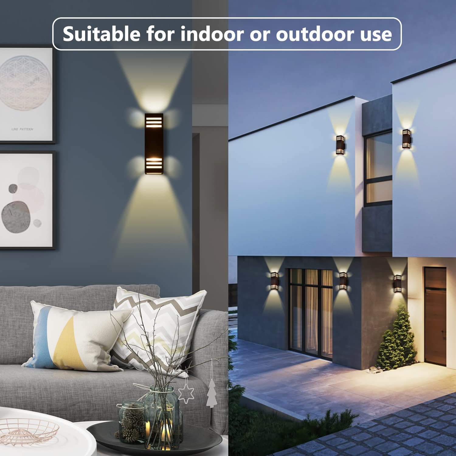 Housen Solutions Outdoor Wall Lights, IP65 Waterproof Exterior Light Fixture Porch Lights Outdoor, Oil Rubbed Bronze Aluminum Wall Mounted Light, Outside Lights for House Garage