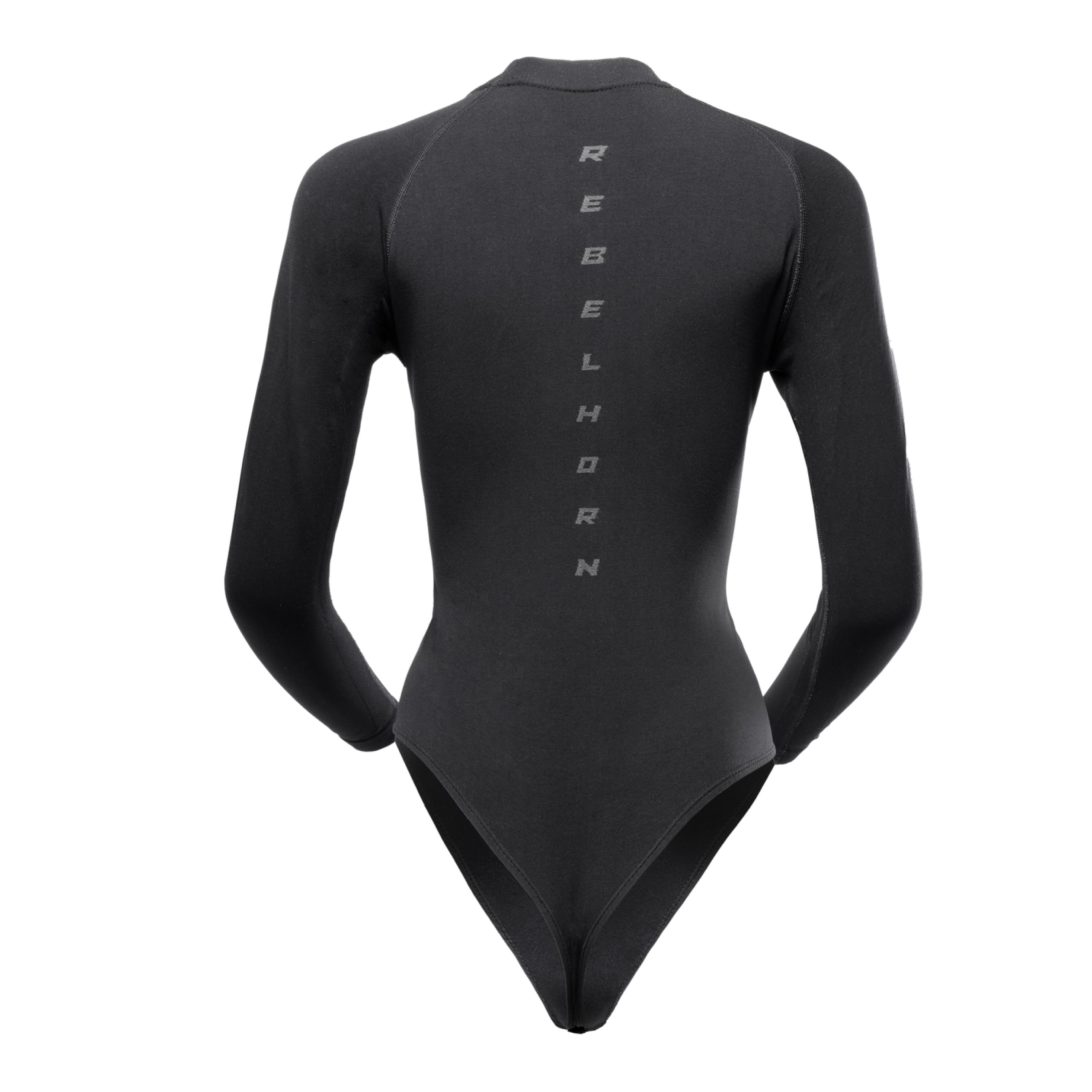REBELHORN Freeze II Lady Body Térmico Mujer | Manga Larga | Ropa Interior Termoactivo Enfriamiento | Absorción de Humedad | Transpirable | Zonas de Compresión | Ropa de Moto Térmica
