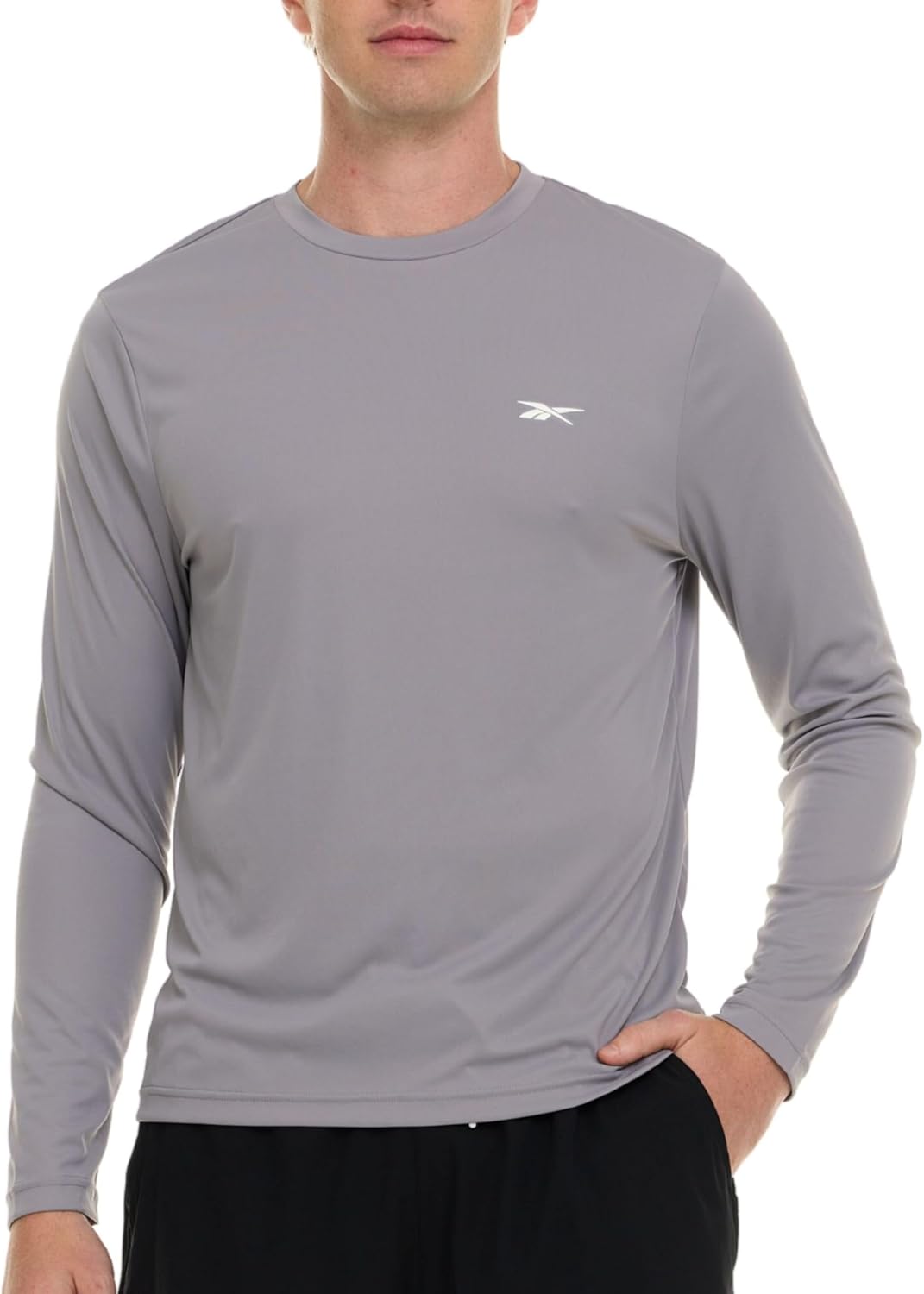 Reebok Rash Guard for Men, Long Sleeve Mens Swim Shirt, Fishing Hiking UPF+ 50 UV Protection