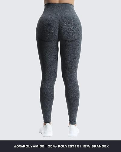 Miniatura 3 de Aoxjox - Leggings de entrenamiento sin costuras para mujer, con contorno de sonrisa, cintura alta, pantalones de yoga atléticos, mallas de 26