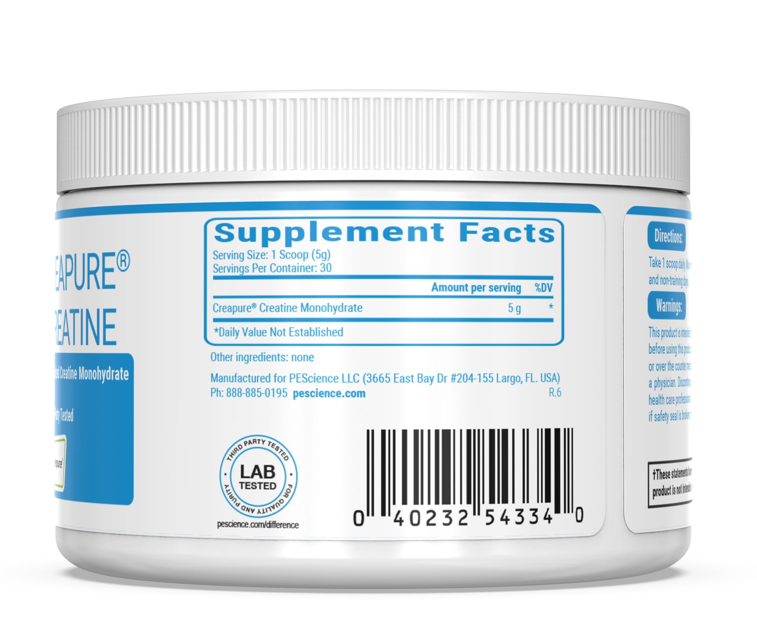 PEScience TruCreatine+ Creatine Monohydrate Powder, 30 Servings, Unflavored — Amazon image 7