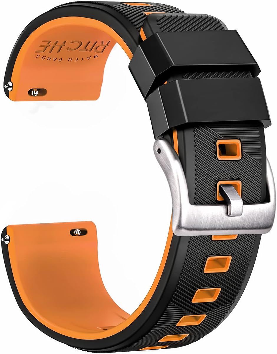 Ritche Regalo de Navidad Correa de Reloj de Silicona 18 mm, 20 mm, 22 mm, 24 mm Correas de Reloj de Goma de liberación rápida para Hombres y Mujeres, Regalos de Elefante Blanco, Rellenos de Medias para Hombres