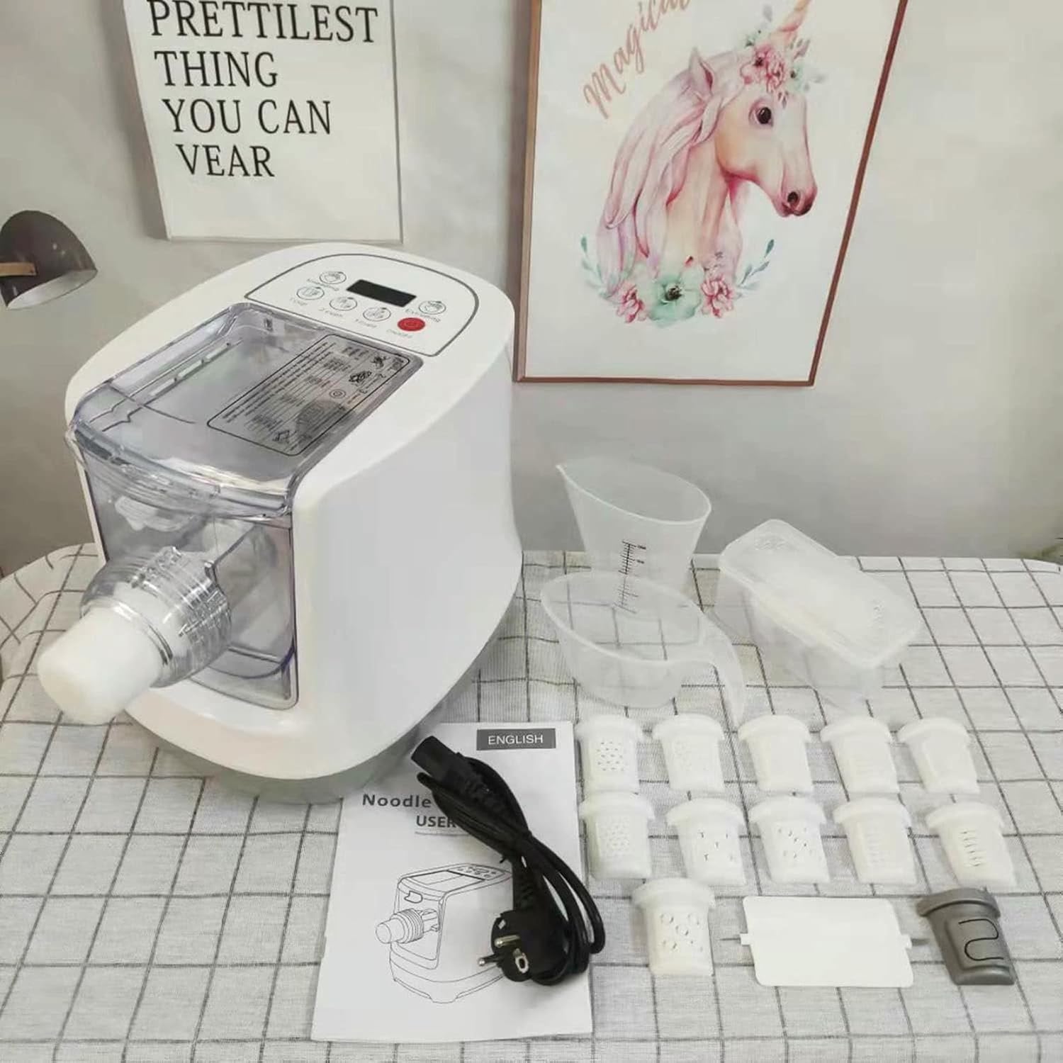 Automatic Noodle Maker Machine - Electric Pasta Maker for Fresh Spaghetti in 10 Minutes - 13 Noodle Shapes