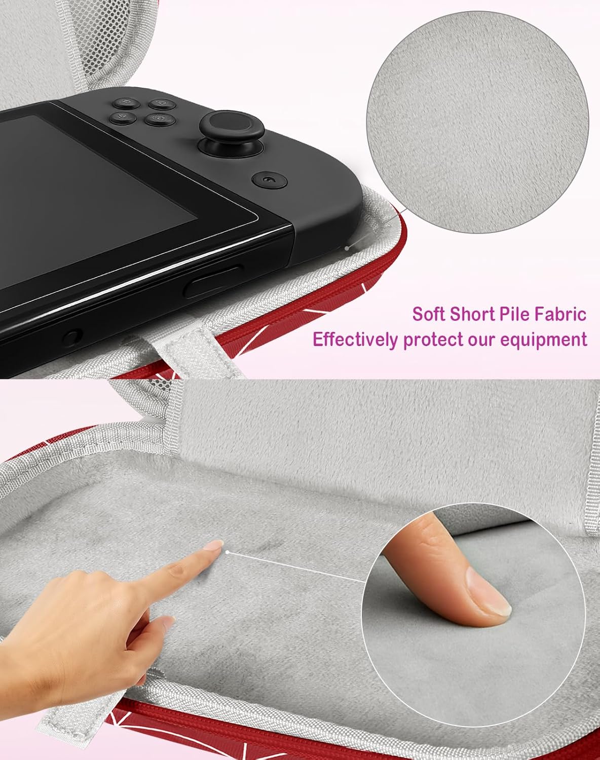 Gurgitat for Nintendo Switch 2 Carrying Case - Red Cute Kawaii Design with Handle and Strap for Switch 2 2025 Travel Cases Portable Storage Carry Protective Hard Shell for Boys Teens Girls - Image 2