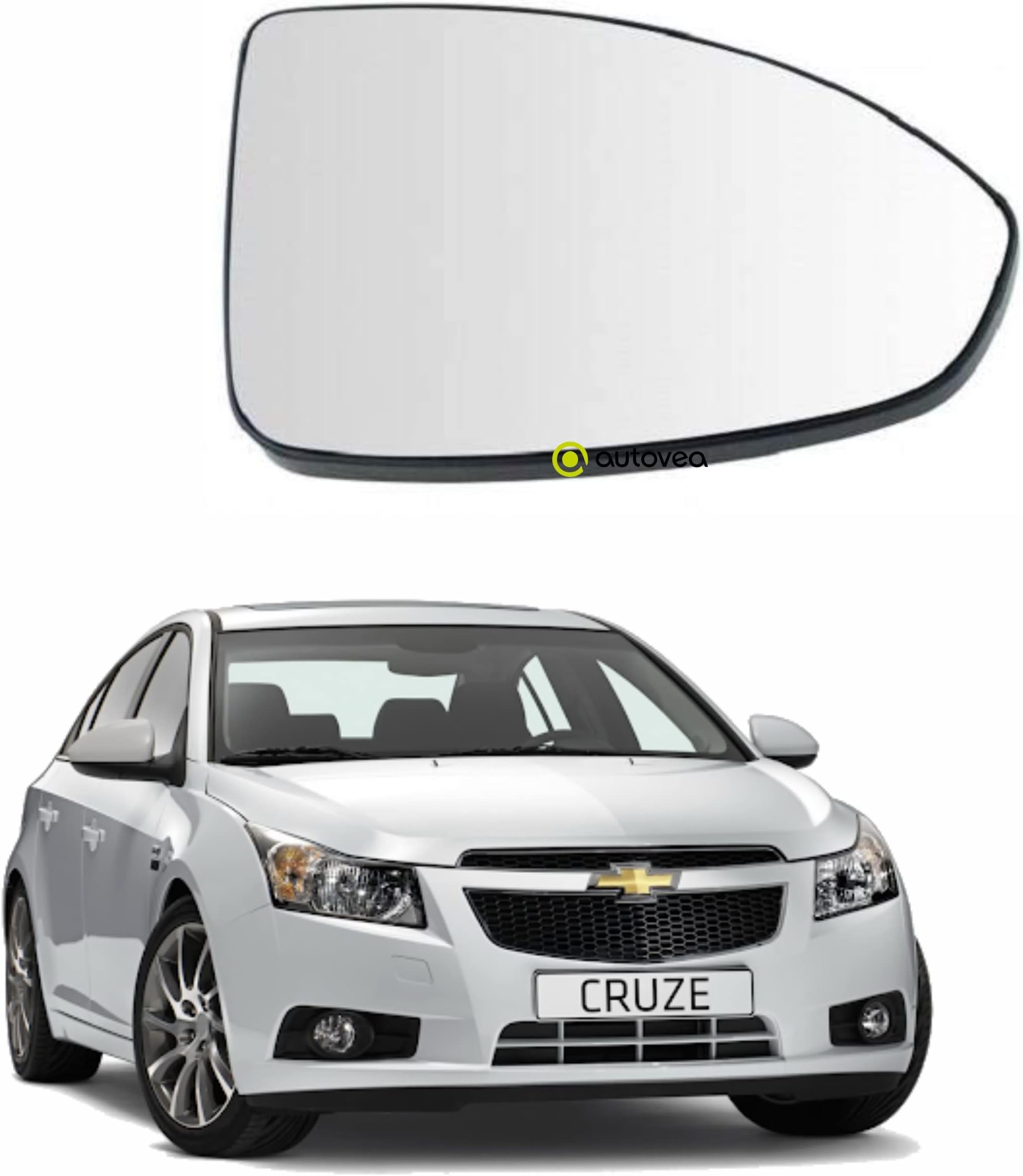 Rear View Mirror Glass (Right) for Chevrolet Cruze (Type-1) 2009-2015