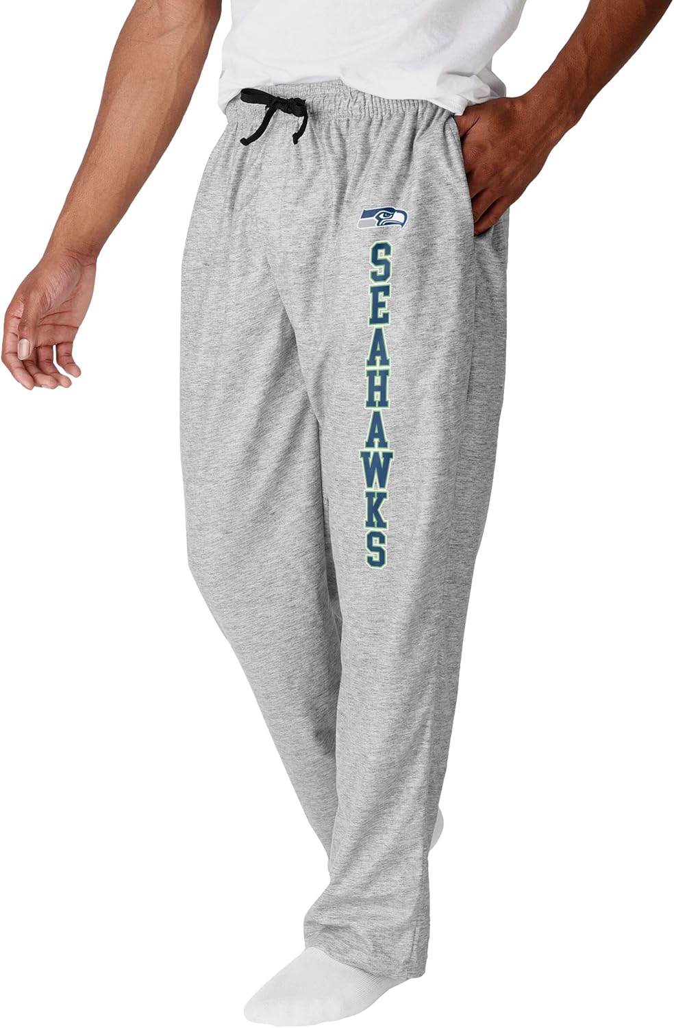 FOCO NFL Mens NFL Team Logo Athletic Gray Lounge Pants