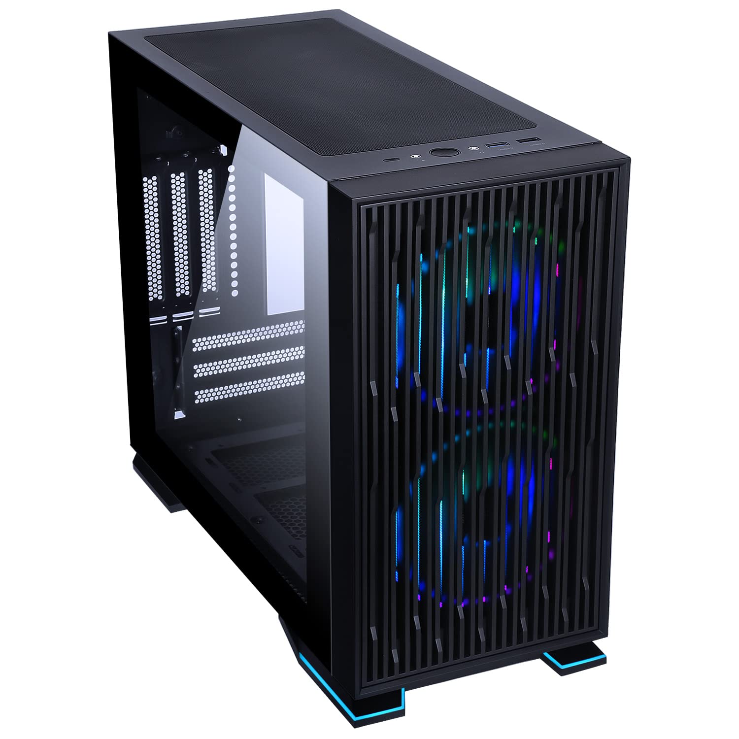 Itek Case Galaxy 2Q - Mini Tower ITX, 2x12cm Ventole ARGB, 2xUSB3, 2X Pannelli Frontali, Vetro Laterale