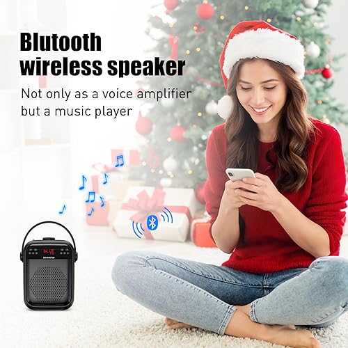 Miniatura 8 de ZOWEETEK Amplificador de voz inalámbrico, micrófonos de mano y auriculares para profesores, micrófono amplificador de voz, megáfono portátil