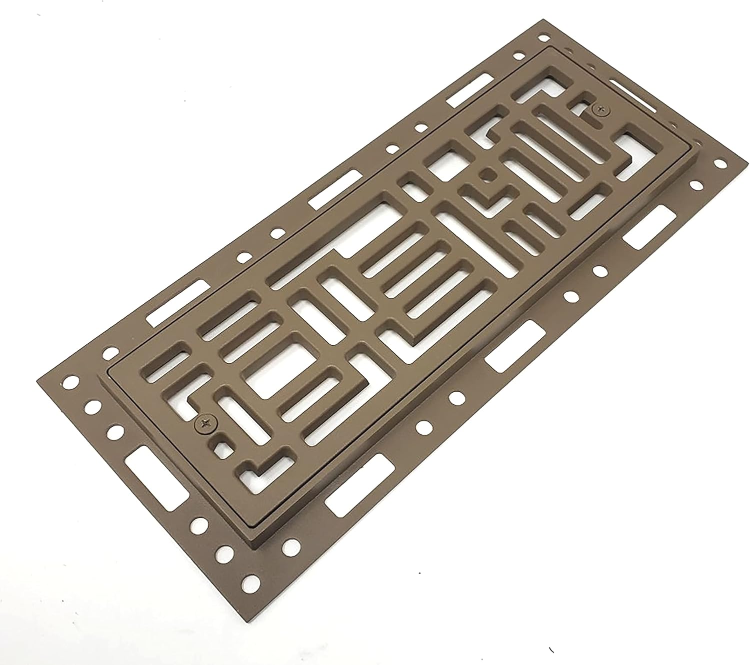 Original Ventique Tornado Flush Mount Metal Floor Vent (4x12, Desert Sand)