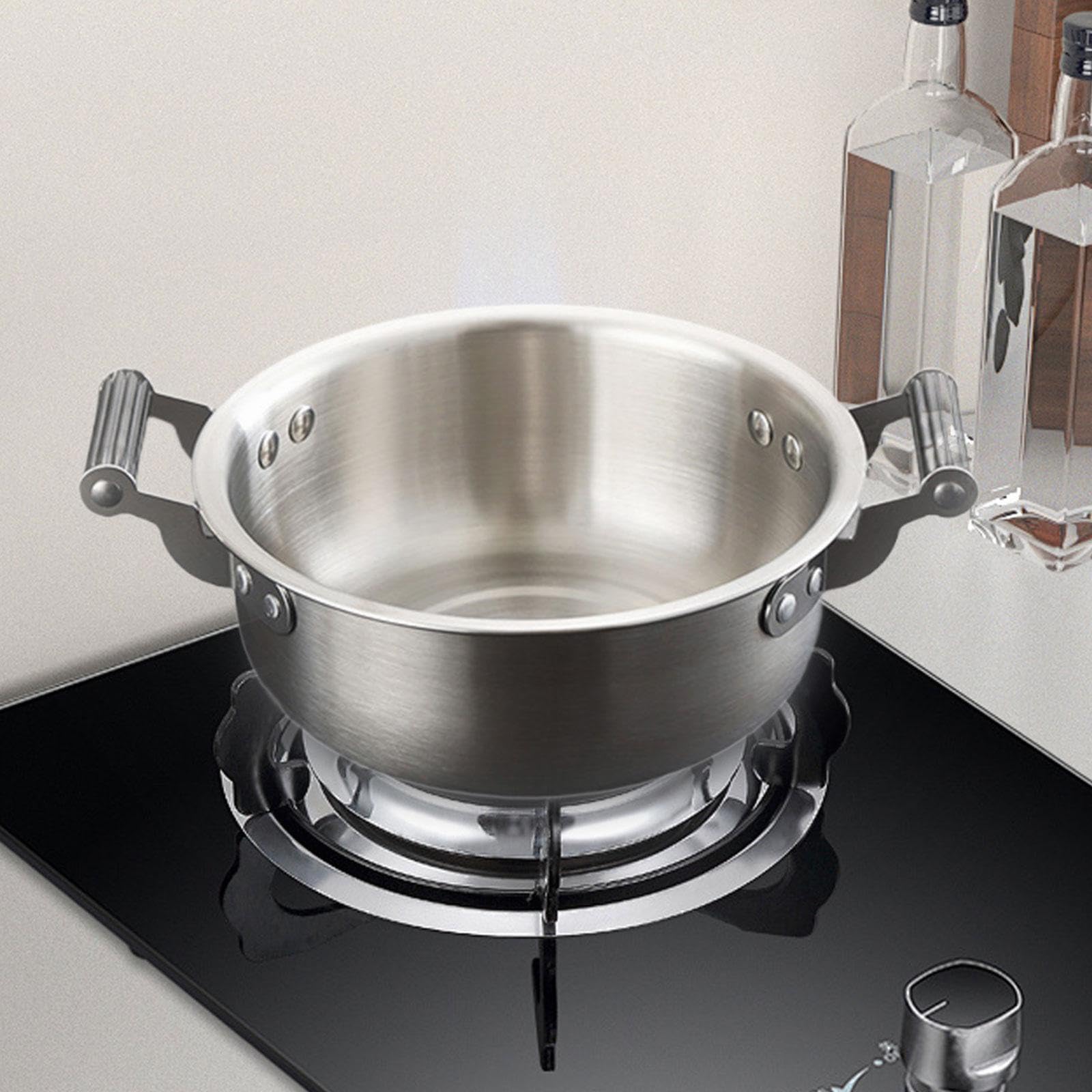 Qianly Multifunktionaler Edelstahl Kochtopf für Instant Nudeln, 22 cm