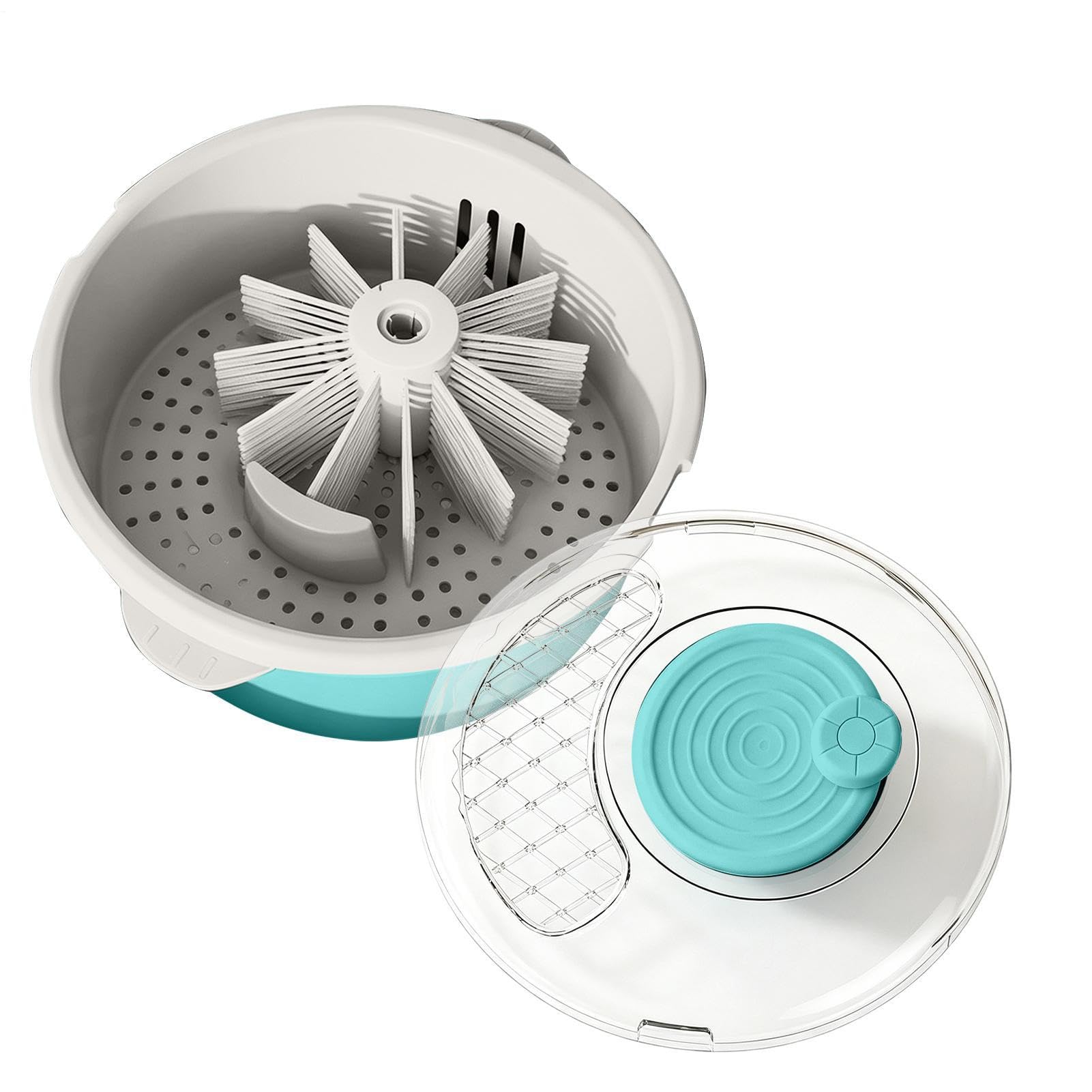 Centrifugador de ensalada Limpieza manual Secado rápido Limpiador multiusos | - Y lavadora de verduras para bayas, ensaladas, alimentos, cereales, hogar, cocina, apartamento,