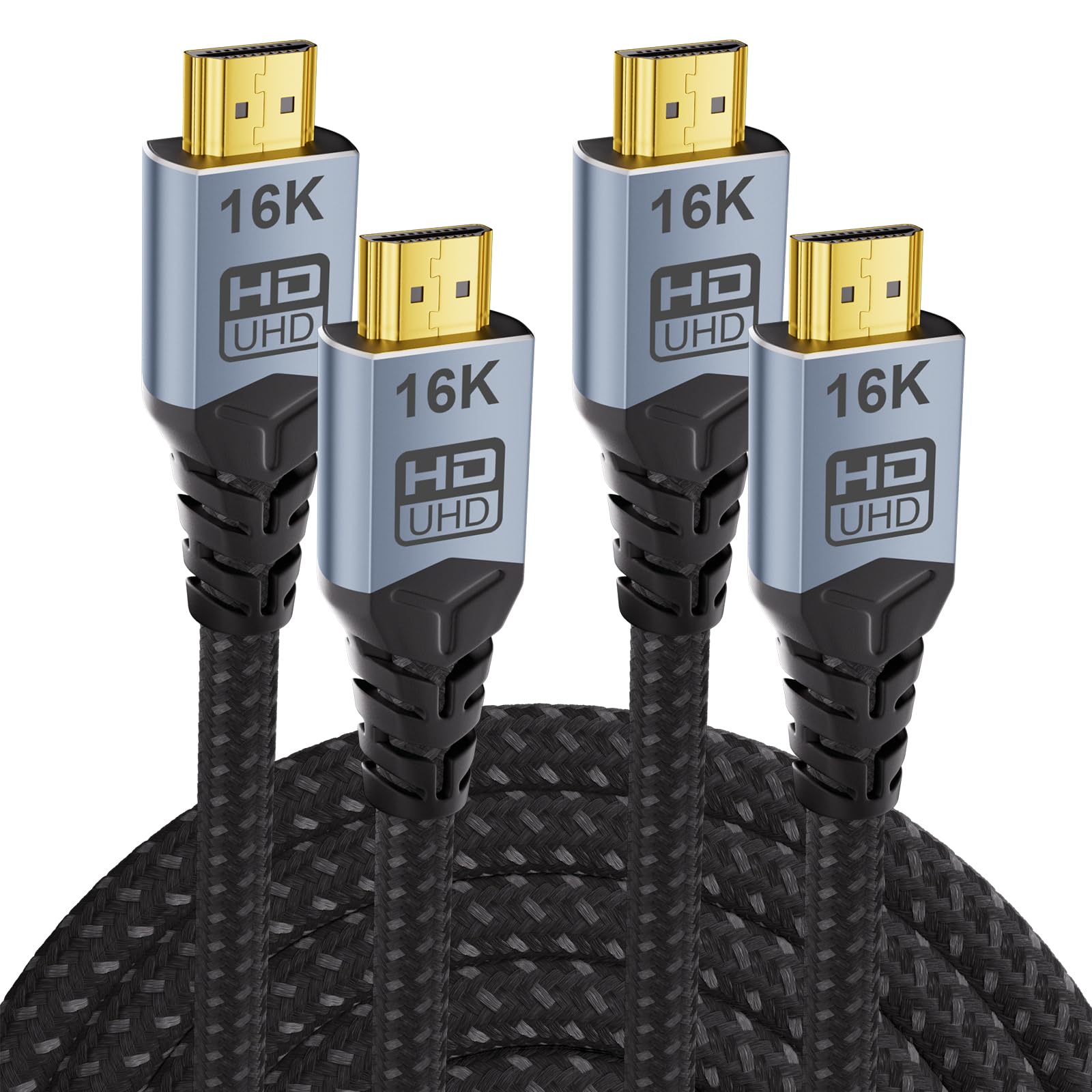 CABLAPTOP [2Stück hdmi kabel 3meter,16K HDMI 2.2 Kabel, 96Gbit/s High Speed HDMI Kabel, 16K@60Hz 8K@240Hz 4K@480Hz HDMI 2.1 Kabel, kompatibel mit,HDCP 2.2/2.3 für PS5/4, Fire TV, Laptop, PC